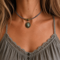 Choker Boho Vintage z Labradorytem – Kamień Intuicji i Magii | Agnes Arte