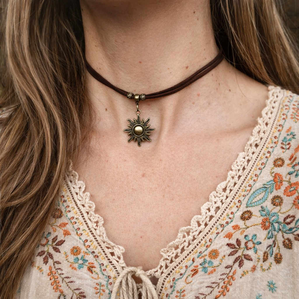 ✨ Choker „Słoneczny Talizman”