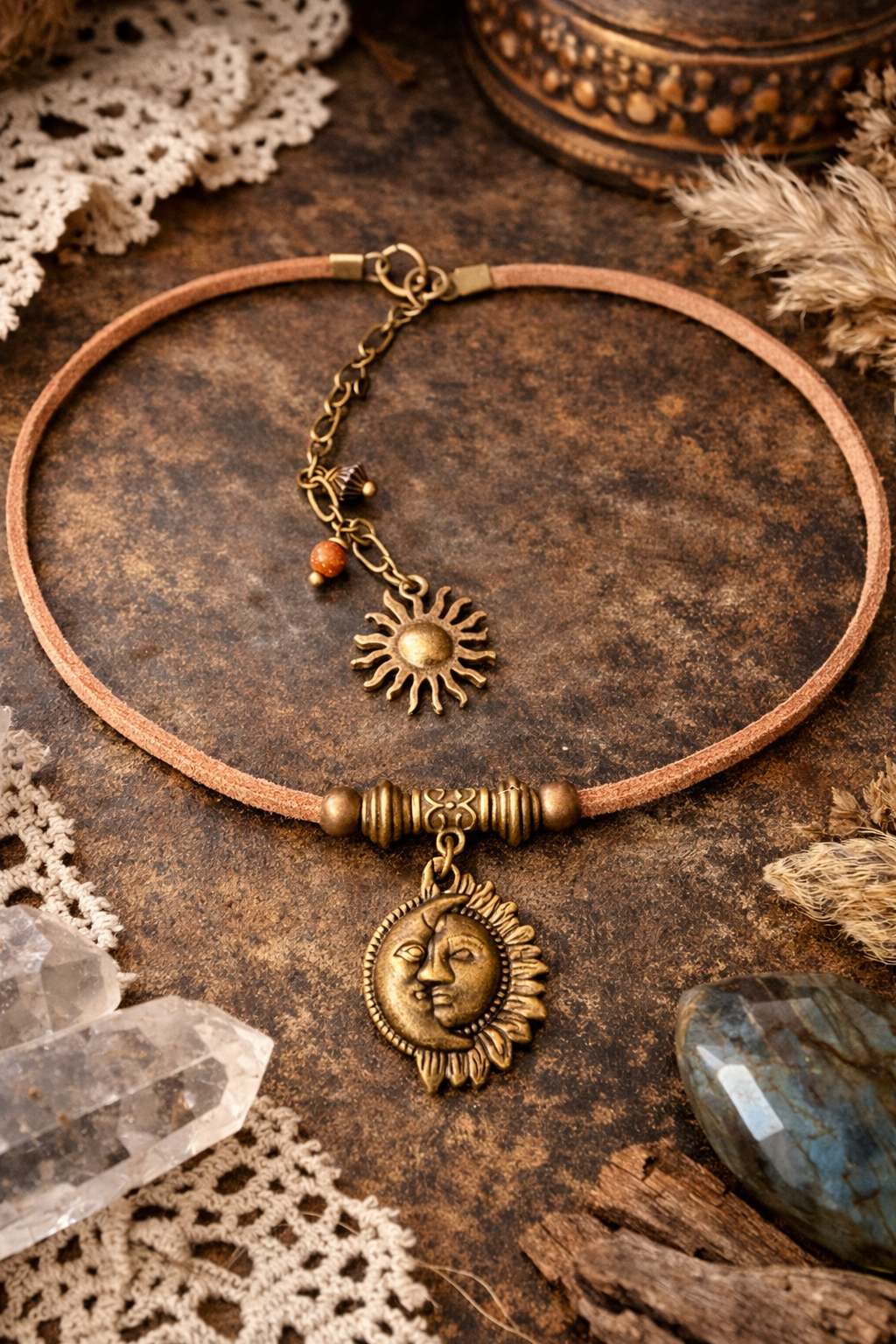 ✨ Choker Słońce & Księżyc – harmonia światła i cienia ✨