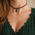 Ten choker to mały fragment natury agat mchowy zamknięty w formie biżuterii 🌿