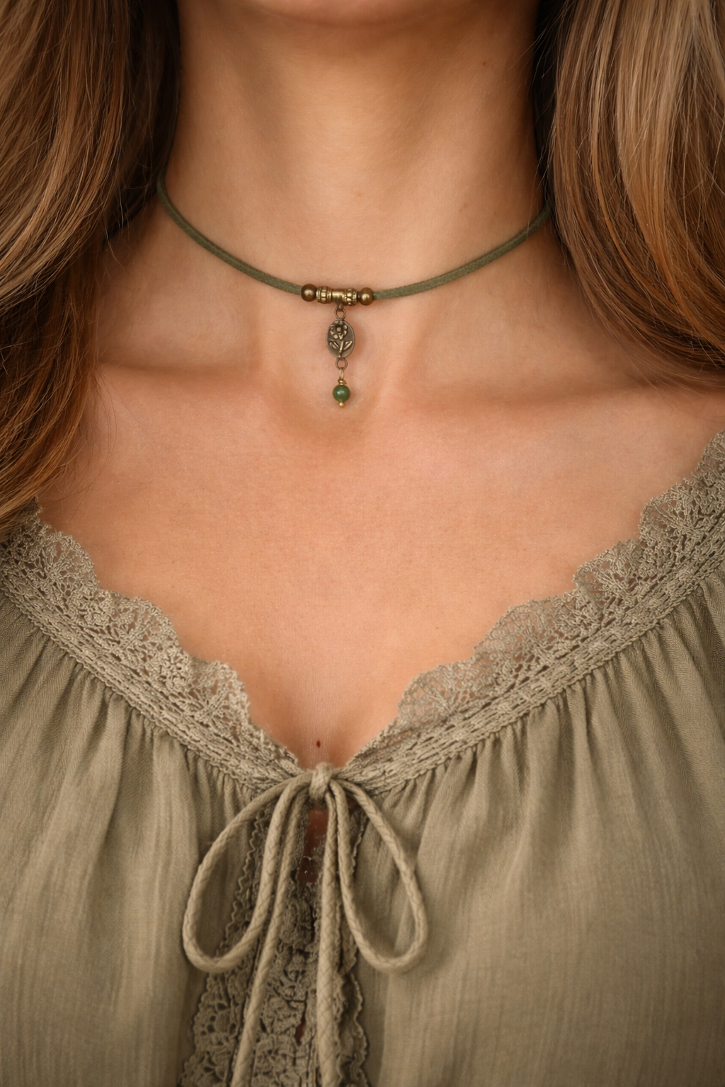 Choker z zielonym awenturynem – talizman harmonii i nowych początków 💚
