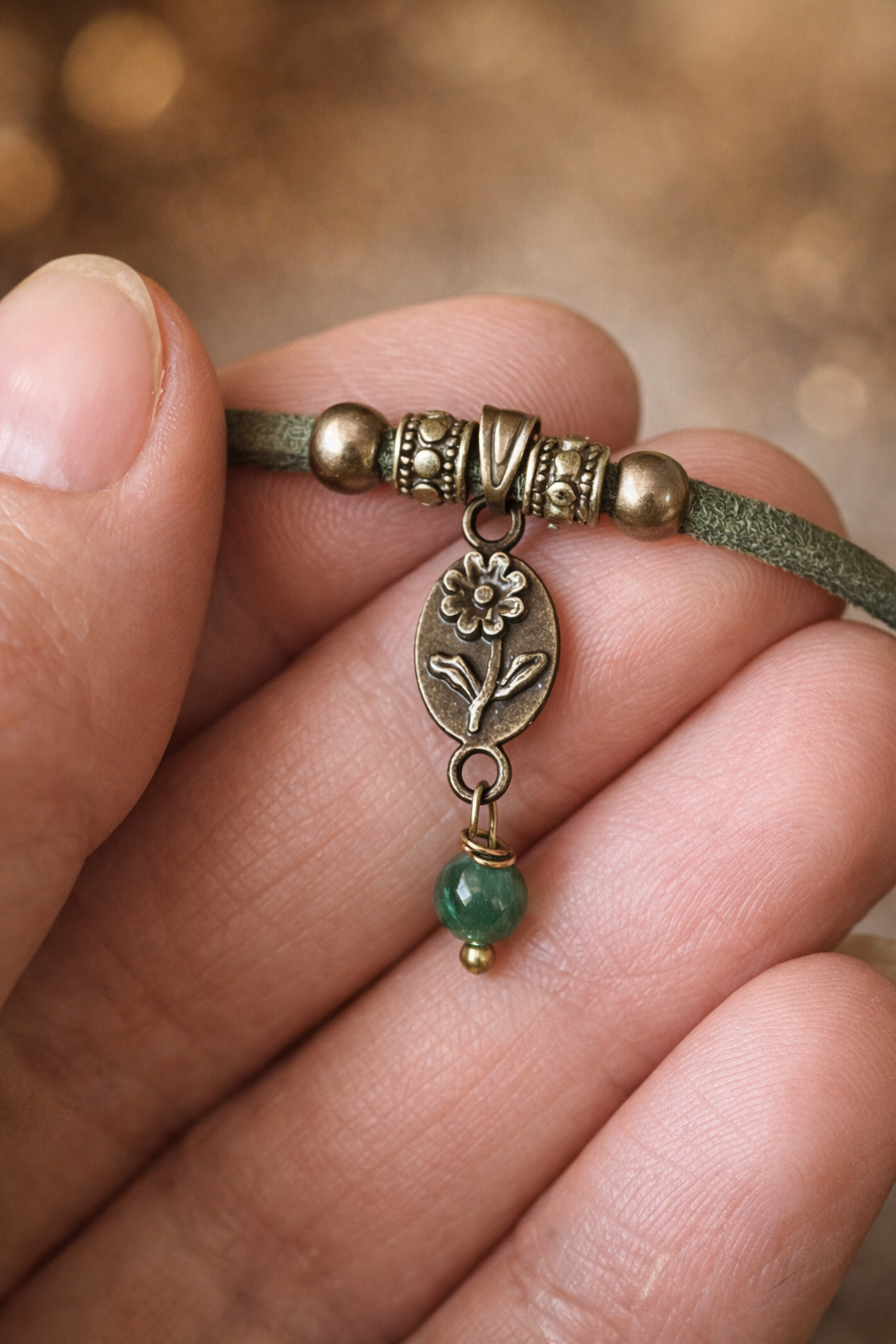 Choker z zielonym awenturynem – talizman harmonii i nowych początków 💚