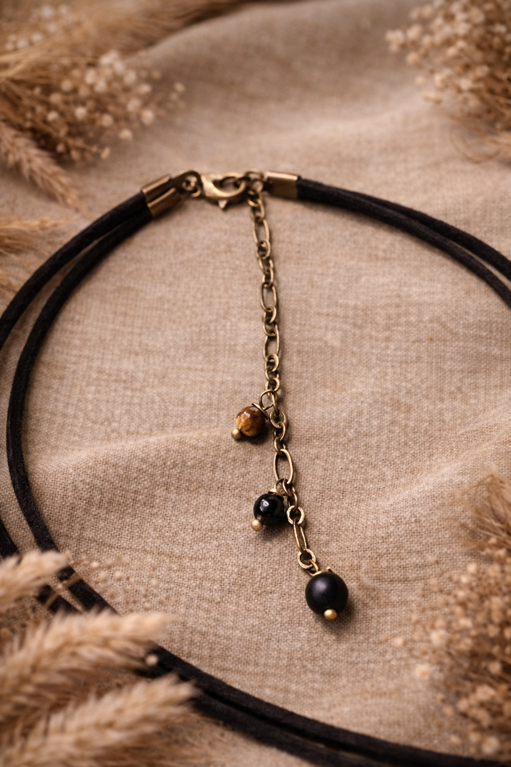 Choker z czarnym onyksiem – talizman siły i ochrony 🖤