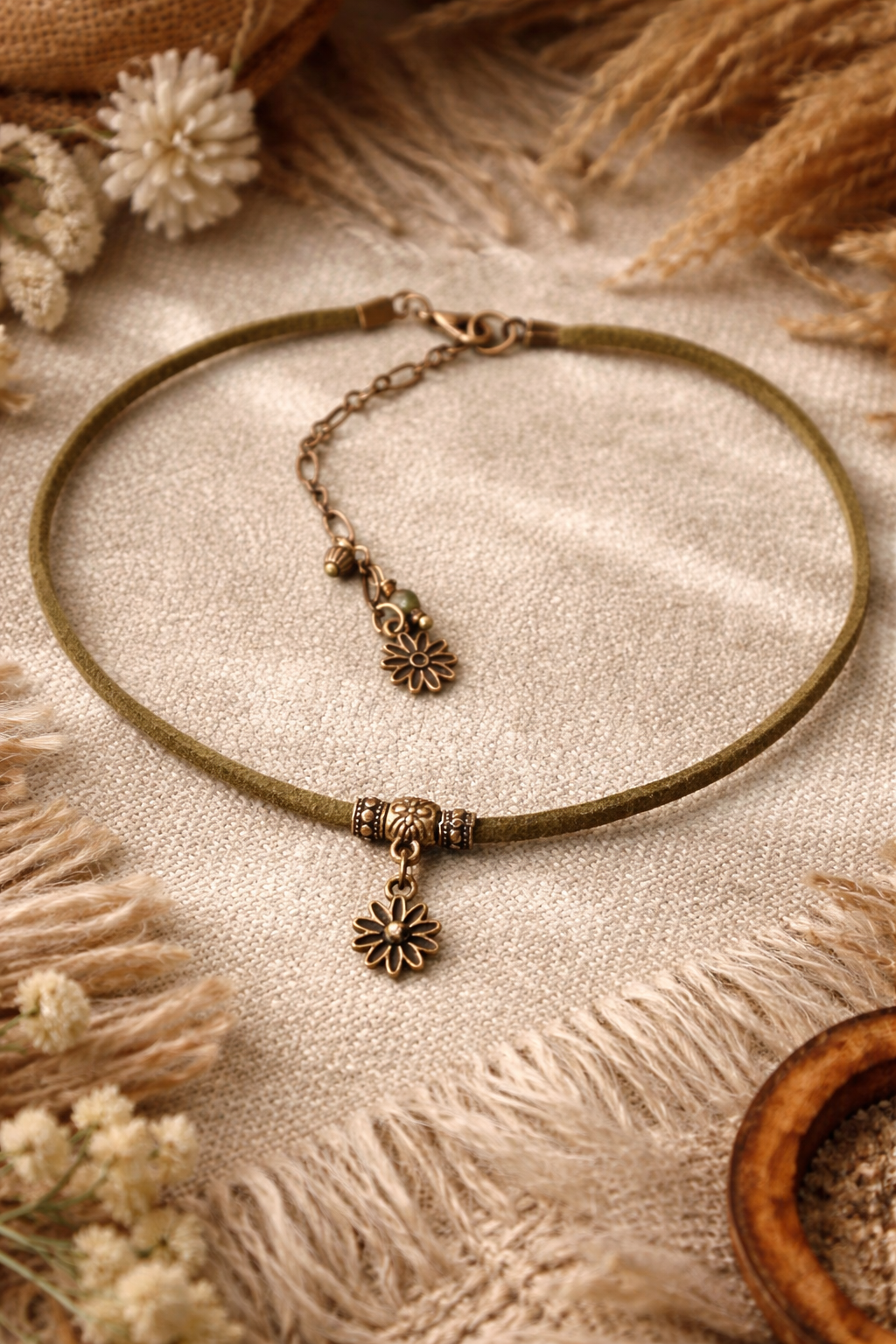 🌼 Choker Kwiat Harmonii – delikatny talizman natury 🌼