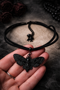 🖤 Gothic Moth Choker – Dark Elegance Collection 🖤