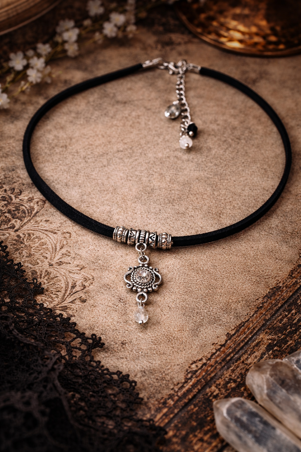✨ Delikatny choker vintage – subtelna elegancja z duszą ✨