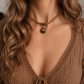 🔥✨ Choker z tygrysim okiem – naszyjnik boho vintage, talizman odwagi i siły | Agnes Arte