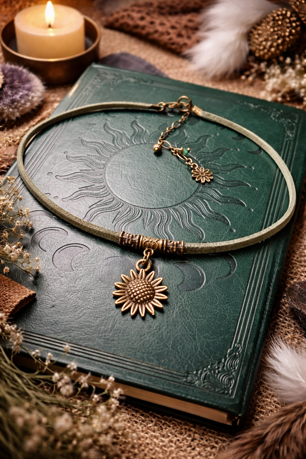 ✨ Choker Słonecznik – talizman światła i wewnętrznej siły ✨
