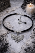 Cień Nocy – gothic choker z mistyczną ćmą