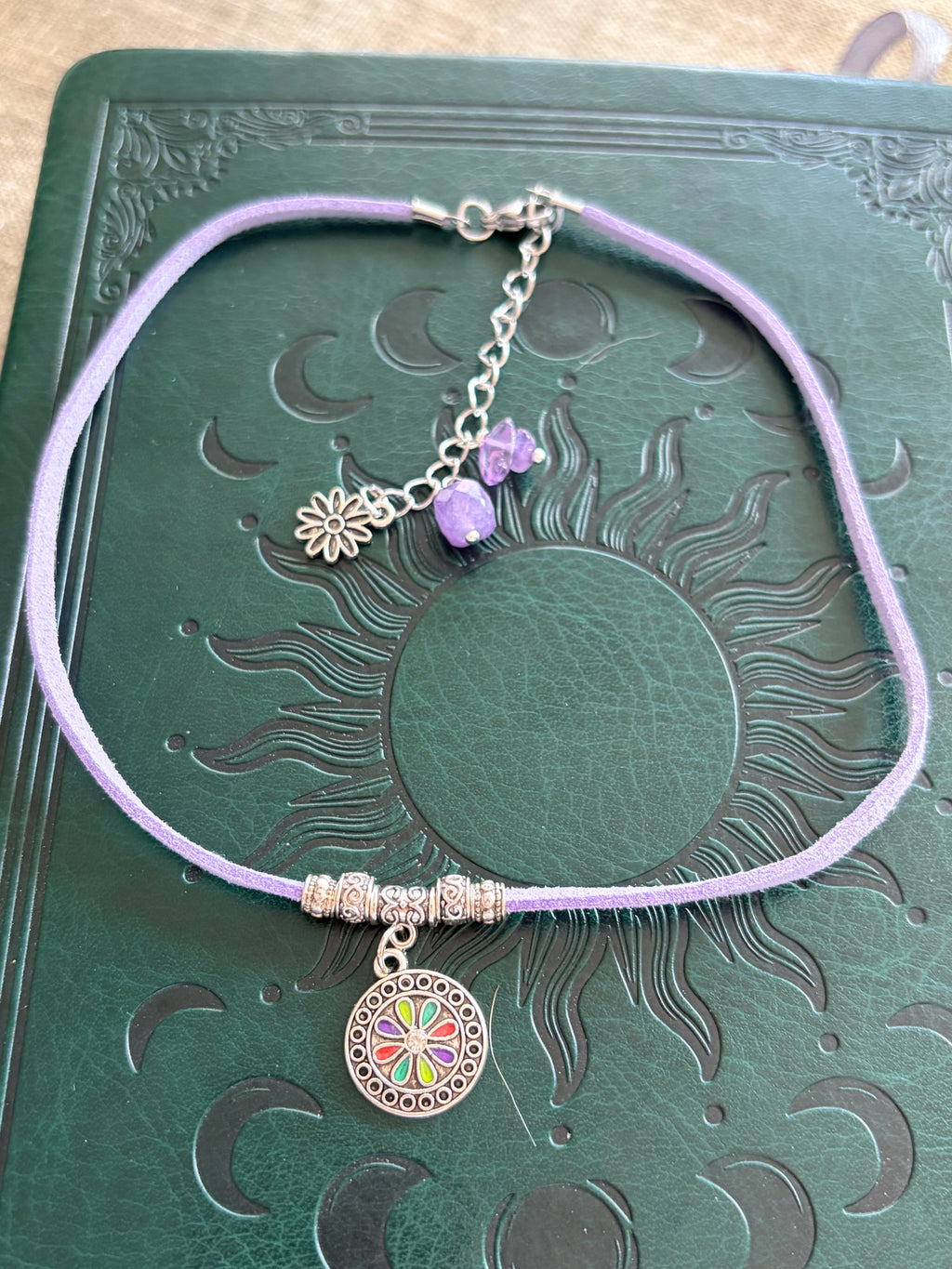 ✨ Choker z ametystem – talizman spokoju i intuicji 💟