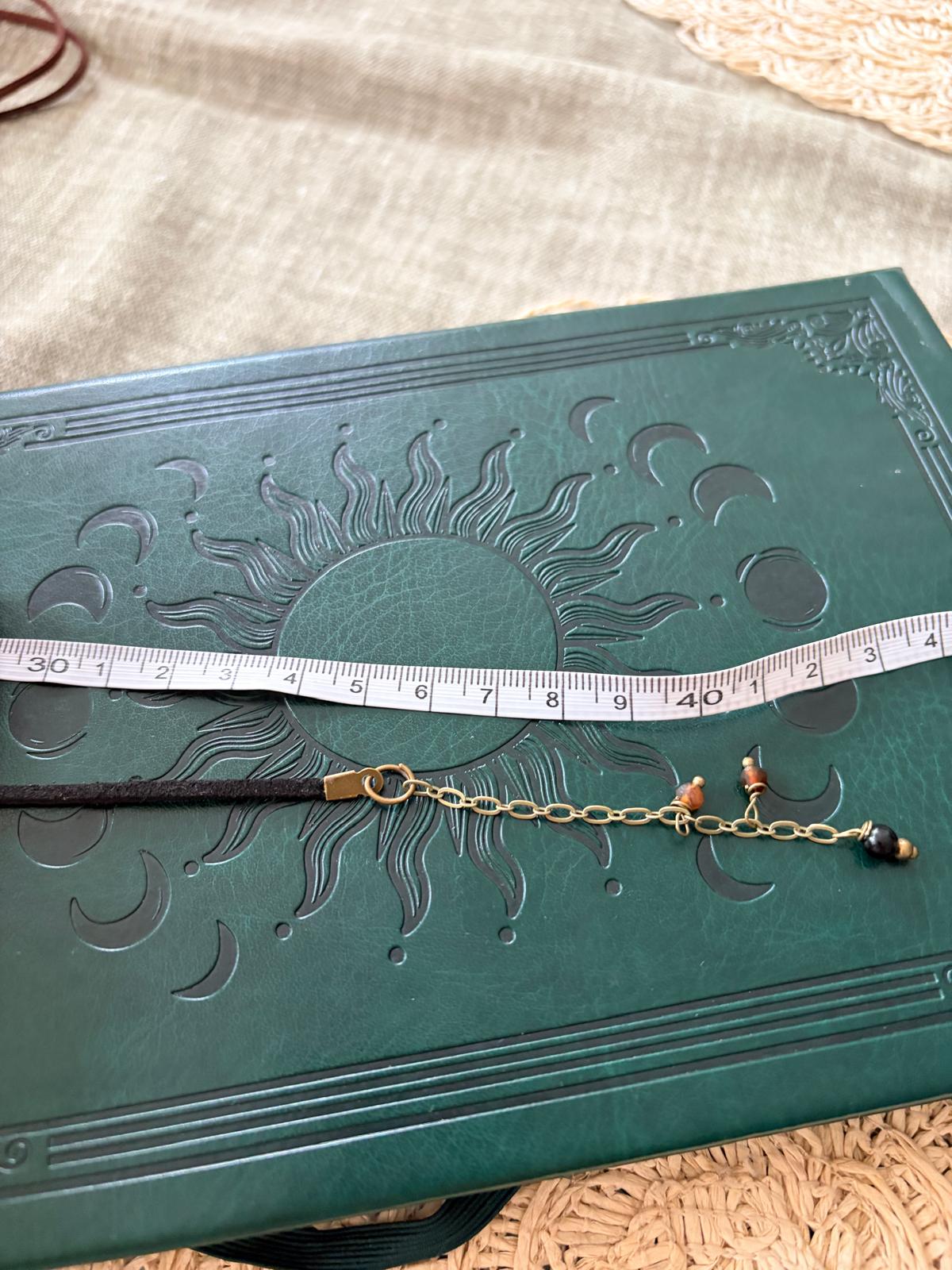 🖤 CHOKER Z CZARNYM TURMALINEM – TALIZMAN OCHRONY | BOHO VINTAGE