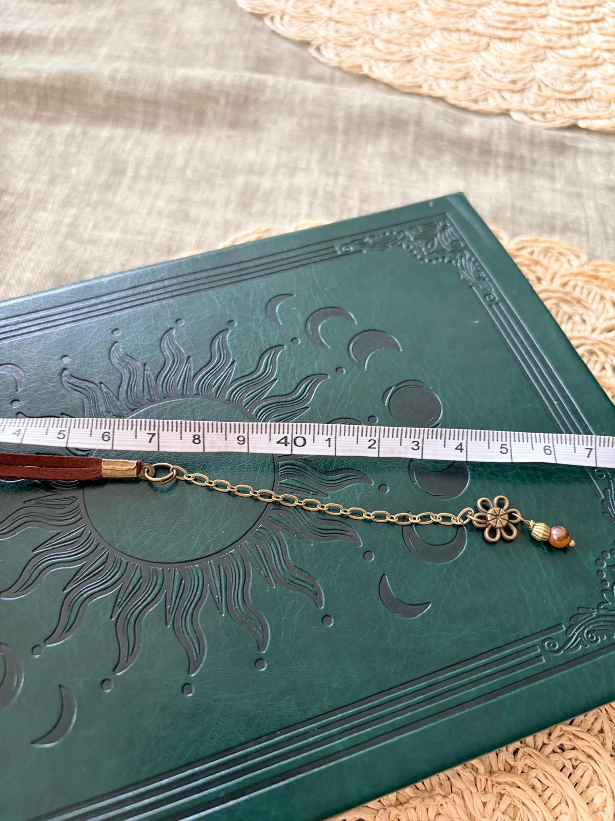 🌸 CHOKER BOHO Z ROZETĄ / MANDALĄ – HARMONIA I ŚWIATŁO