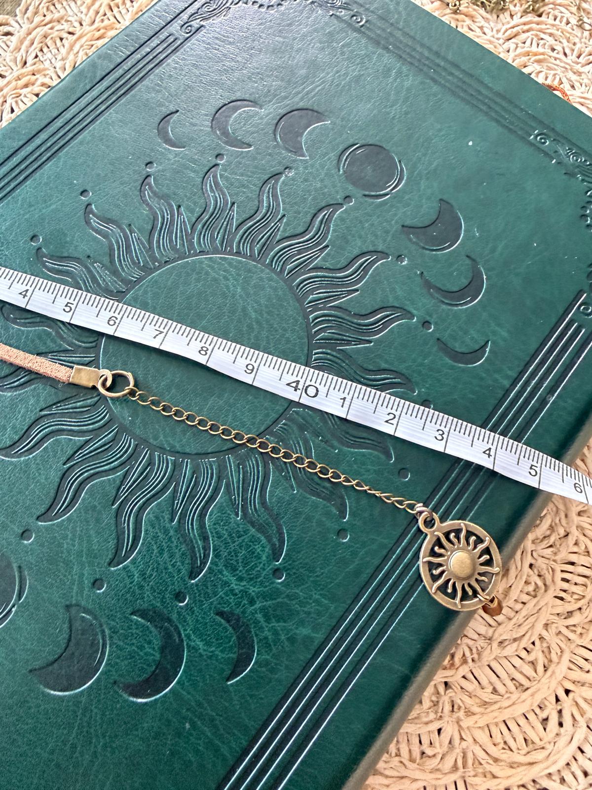 Zestaw naszyjników boho – choker z motywem słońca i księżyca | layered necklace