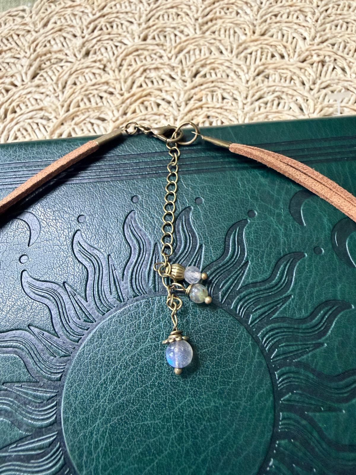🤍✨ Choker z kwarcem – naszyjnik boho vintage, talizman spokoju i harmonii | Agnes Arte