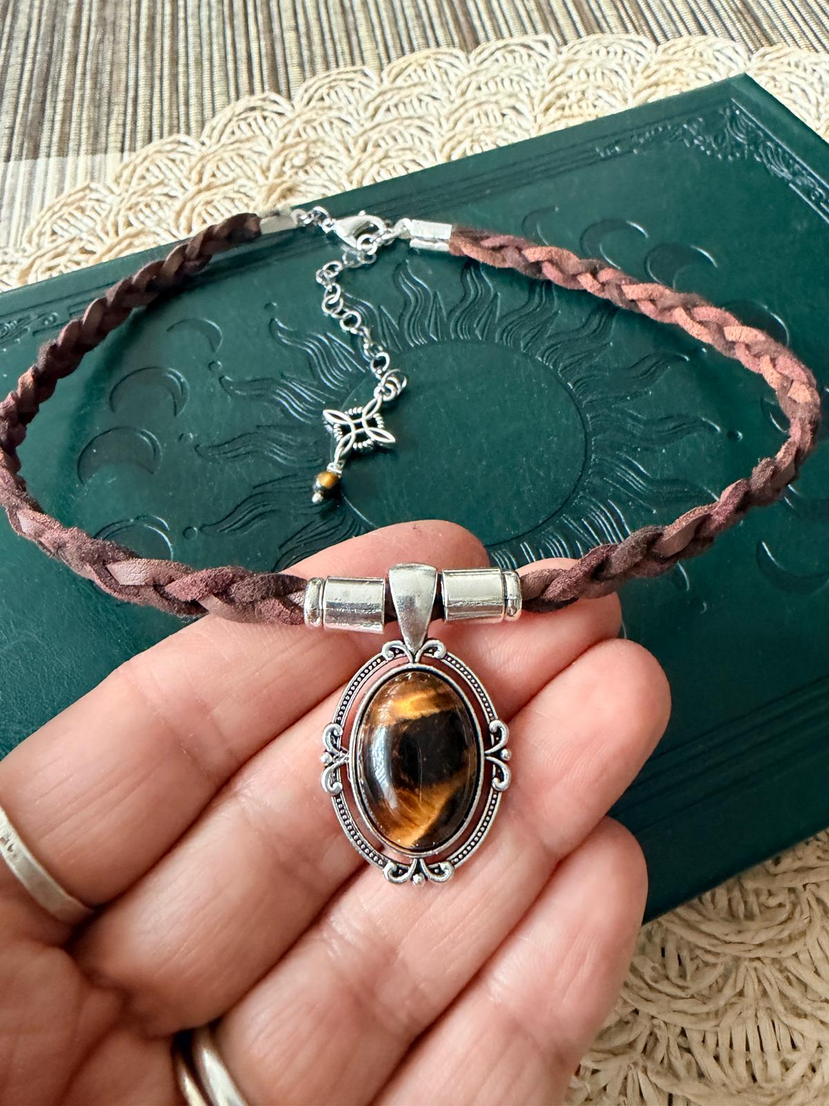 Choker z Kocim Okiem Boho Vintage – talizman odwagi i pewności siebie | Agnes Arte 🤎✨