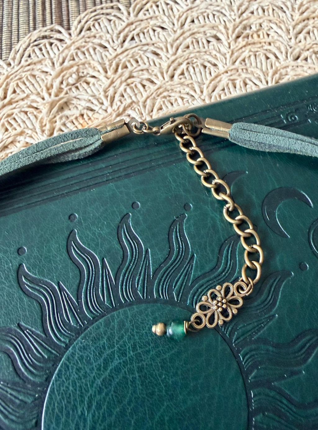 Zielony Jadeit Choker Boho Vintage – talizman harmonii i szczęścia | Agnes Arte 💚🌿