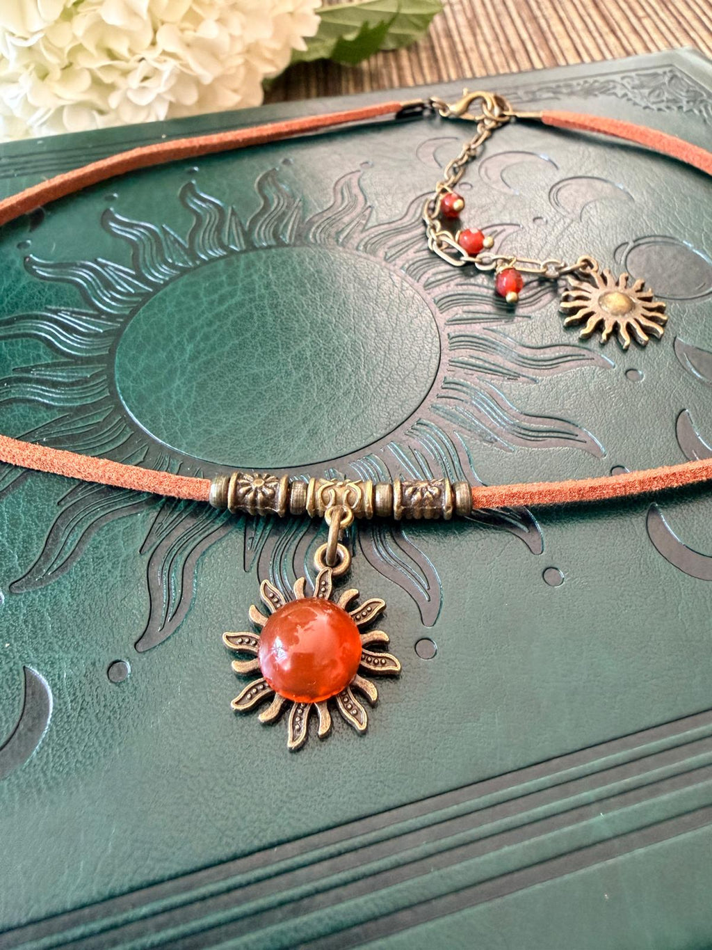 Pomarańczowy Agat Choker Boho – słoneczny talizman energii | Agnes Arte ☀️🧡