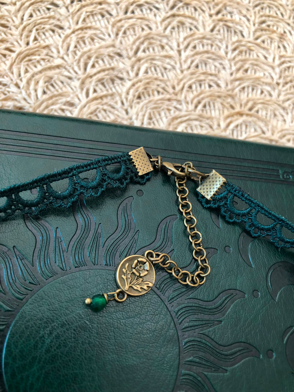 Zielony Agat Choker Boho Vintage – Kamień Harmonii i Wewnętrznego Spokoju | Agnes Arte