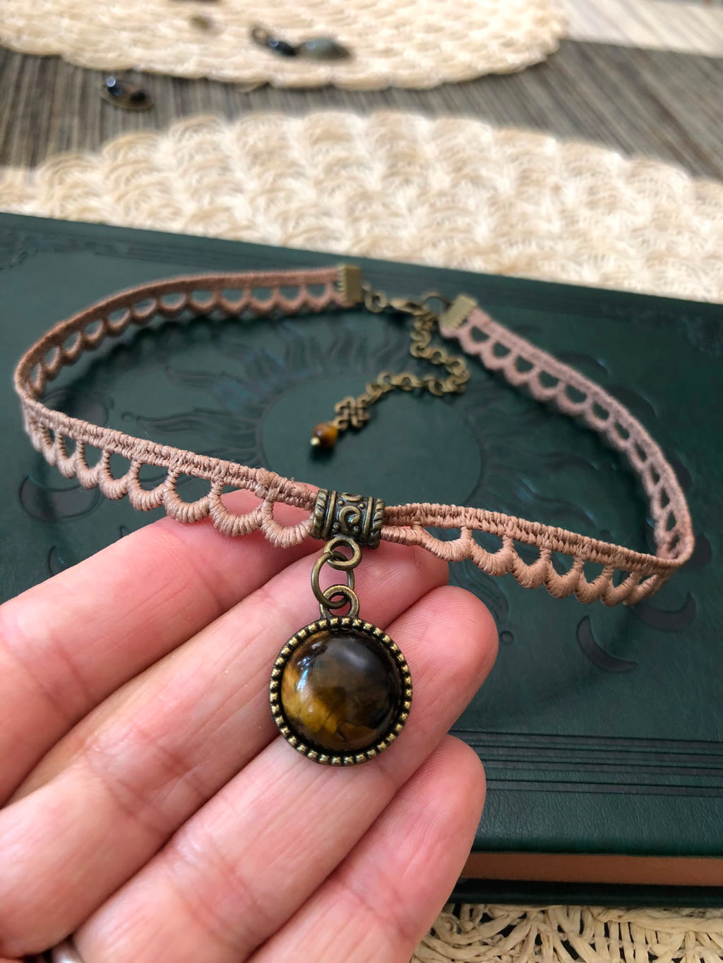 Tygrysie Oko Choker Boho Vintage – Kamień Odwagi i Pewności Siebie | Agnes Arte