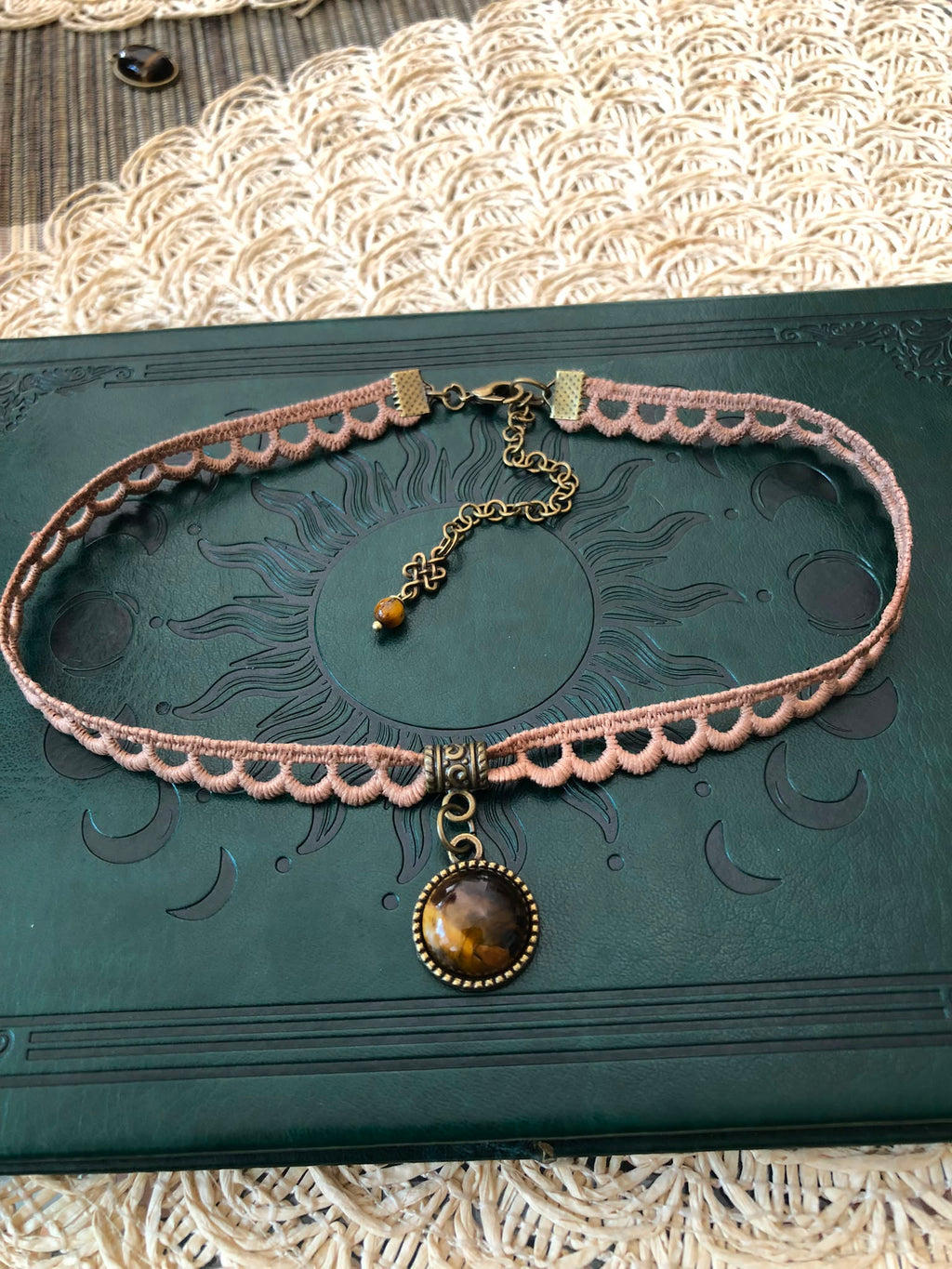 Tygrysie Oko Choker Boho Vintage – Kamień Odwagi i Pewności Siebie | Agnes Arte