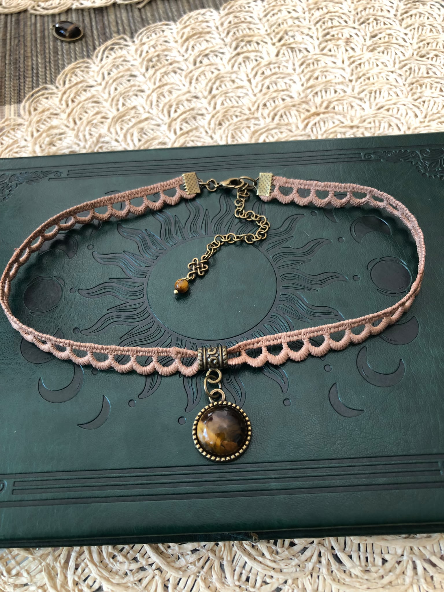 Tygrysie Oko Choker Boho Vintage – Kamień Odwagi i Pewności Siebie | Agnes Arte