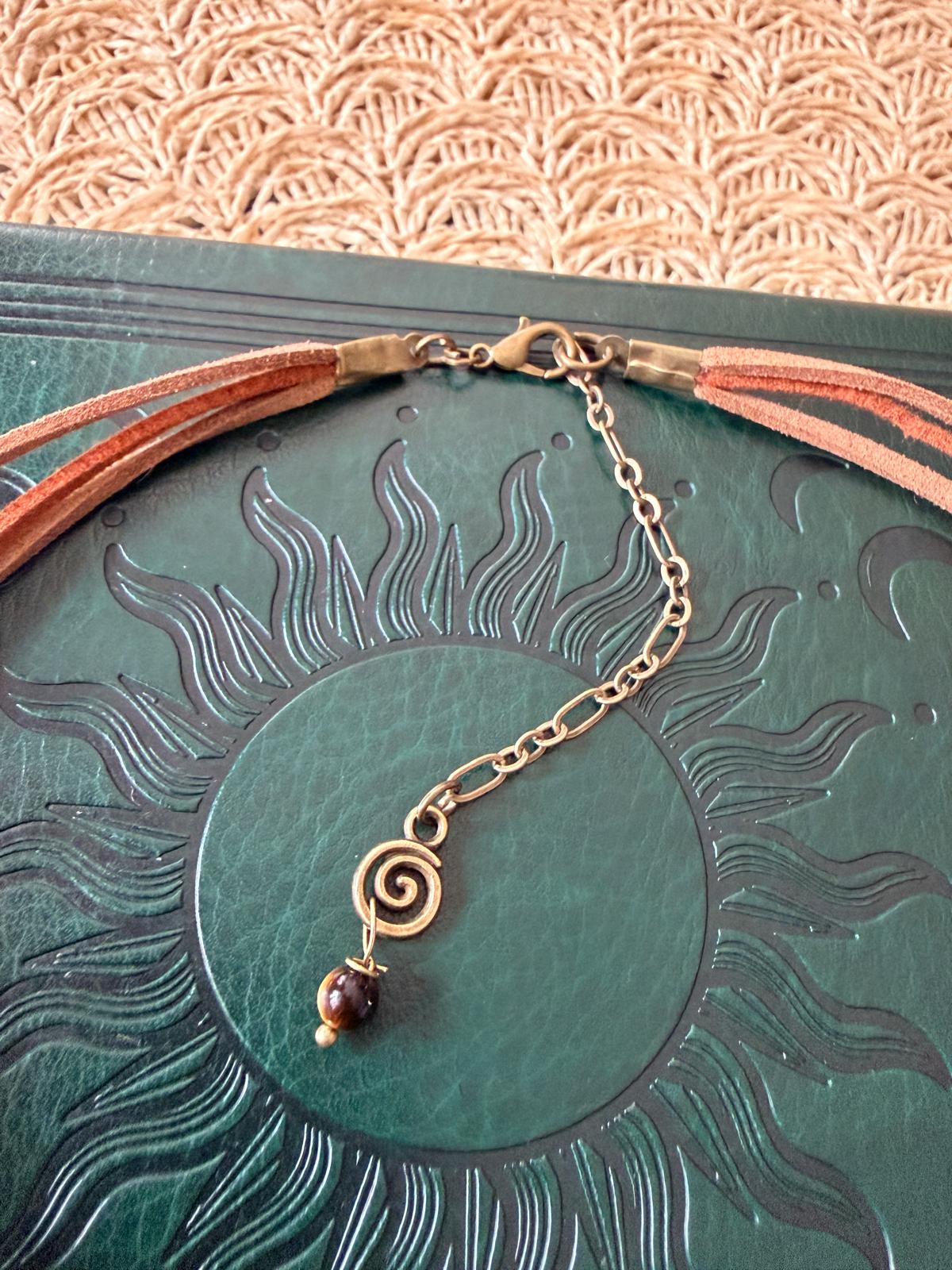 Choker z Tygrysim Okiem – Boho Naszyjnik Mocy i Odwagi | Agnes Arte