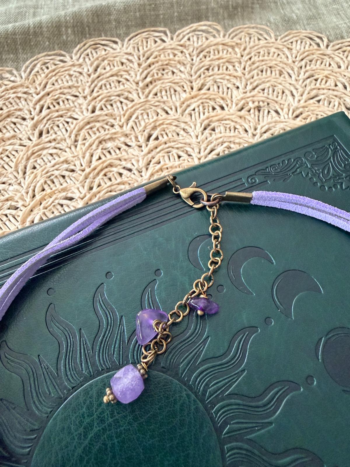 Choker z Ametystem – delikatna magia w odcieniach lawendy 💜