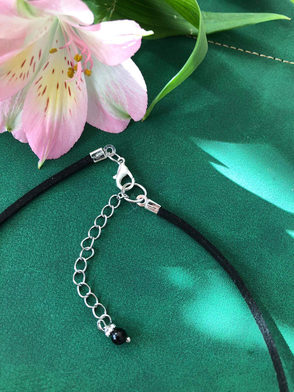 🖤 Elegancki choker z czarnym turmalinem 🖤